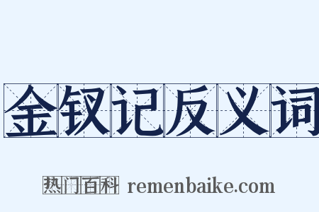 金钗记反义词是什么意思的图片